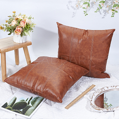 Square Imitation Leather Pillow Case AJEW-WH20006-406B-1