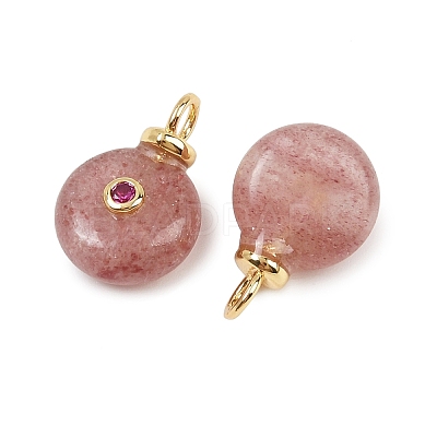 Natural Strawberry Quartz Pendants KK-B157-42B-02-1