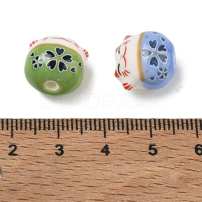 Handmade Porcelain Beads PORC-WH0006-02-1