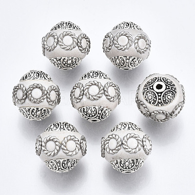 Round Handmade Indonesia Beads IPDL-R396-05-1