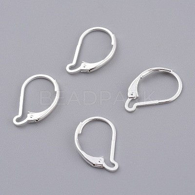 Brass Leverback Earring Findings X-KK-Z007-27S-1