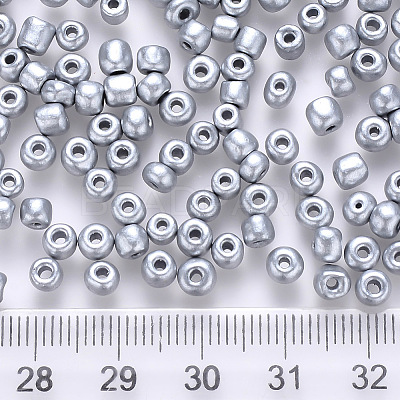 6/0 Baking Paint Glass Round Seed Beads SEED-S036-01C-14-1