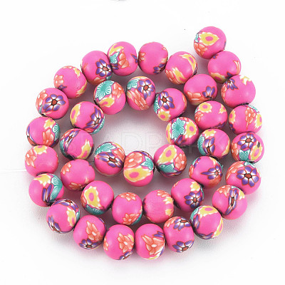 Handmade Polymer Clay Beads Strands CLAY-N008-055-09-1
