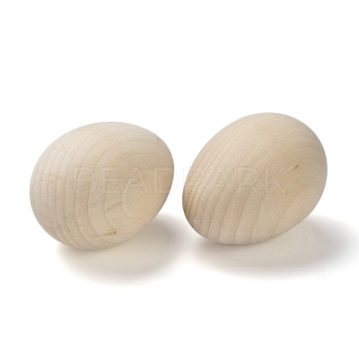 Unfinished Blank Wooden Easter Craft Eggs WOOD-I006-02-1