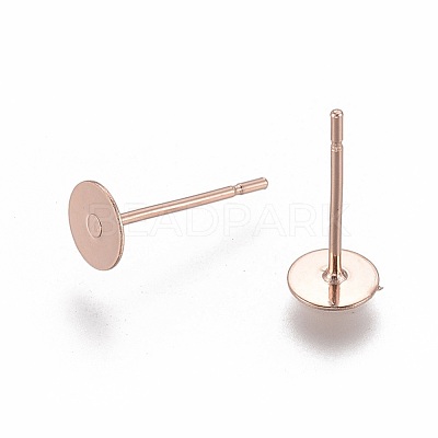 304 Stainless Steel Stud Earring Findings STAS-H436-24RG-5mm-1