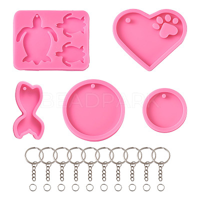 DIY Keychain Silicone Molds Kits DIY-TA0008-64-1