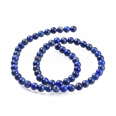 Natural Lapis Lazuli Bead Strands G-G953-01-6mm-1