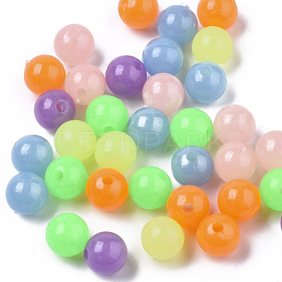 Luminous Acrylic Beads MACR-N008-25-1