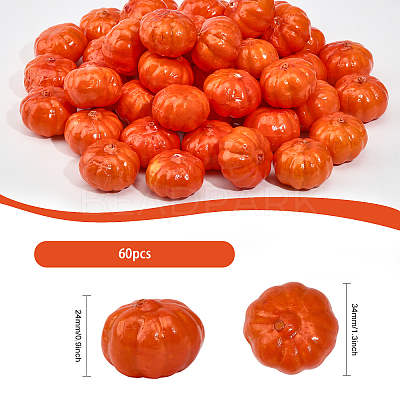 Mini Foam Imitation Pumpkin DJEW-WH0063-36-1
