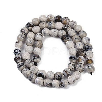 Natural Fire Crackle Agate Beads Strands G-C082-A01-42-1