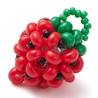Seed Beads Beaded Charms PALLOY-MZ00331-02-1