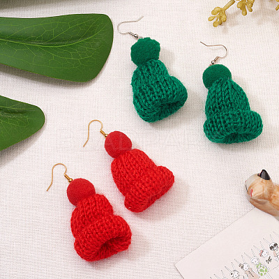 Handmade Wool Woven Hat Decoration AJEW-NB0001-16-1
