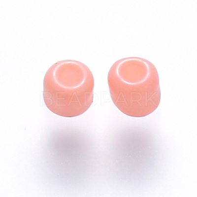 8/0 Baking Paint Glass Round Seed Beads SEED-S036-01B-17-1
