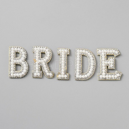 Word BRIDE Iron on Appliques PATC-WH0001-87A-1