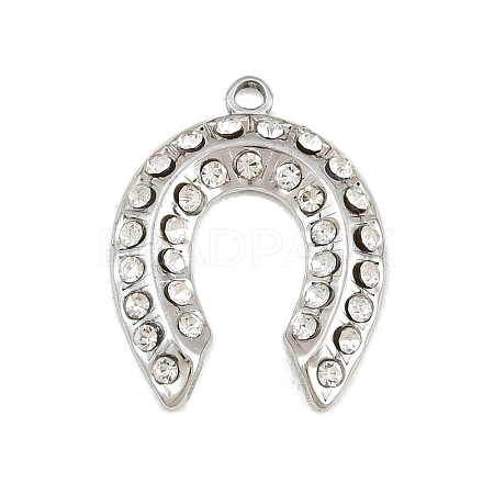 304 Stainless Steel with Crystal Rhinestone Pendants SA-CBABA5E-21P-1