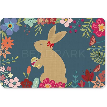 Linen Polyester and Rubber Ground Mat AJEW-WH0142-019-1