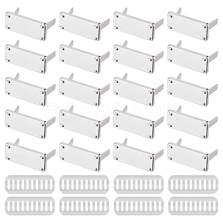 20Pcs Zinc Alloy Rectangle Bag Decorative Clasps PURS-FH0001-14P-1