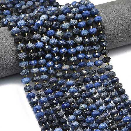 Natural Dumortierite Beads Strands G-P573-A48-01-1