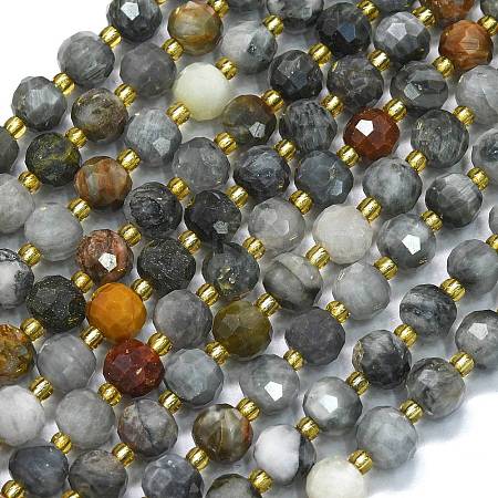 Natural Eagle Eye Stone Beads Strands G-K389-E83-01-1