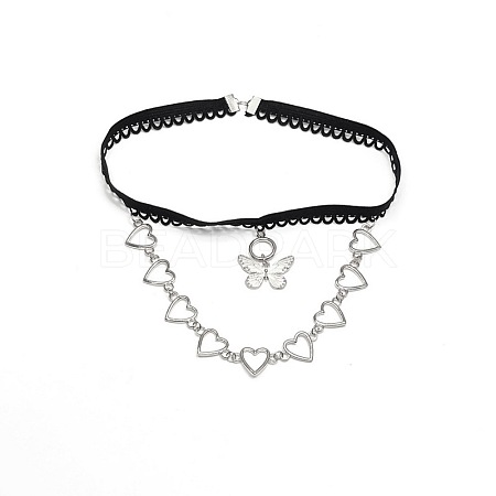 Butterfly Heart Tassel Alloy Thigh Chain WG0B5AC-02-1