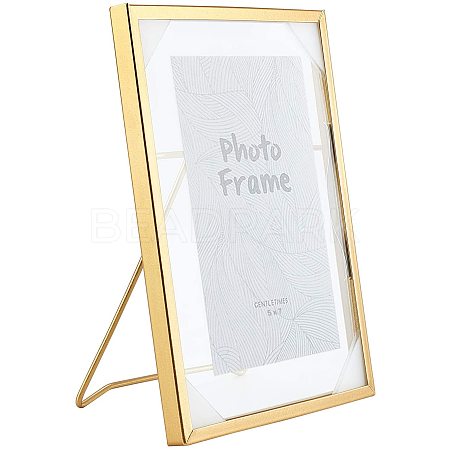 Glass Picture Frame with Iron Easel AJEW-WH0021-58A-1