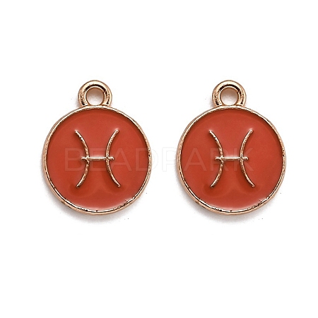 Alloy Enamel Pendants ENAM-S124-01B-12H-1