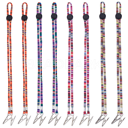 8Pcs 4 Colors Ethnic Style Cotton Cord Napkin Clip AJEW-FG0005-37-1
