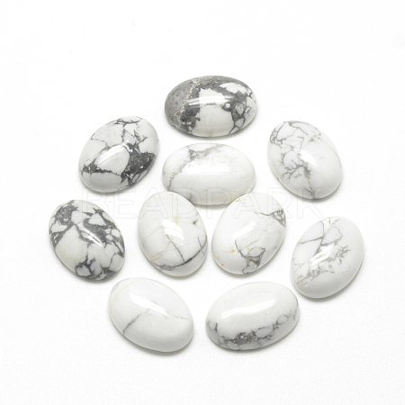 Natural Howlite Cabochons G-R415-13x18-29-1