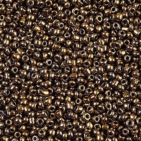 12/0 Metallic Colours Round Glass Seed Beads X-SEED-A009-2mm-601-1