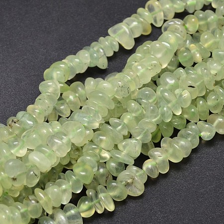 Natural Prehnite Chip Beads Strands G-E271-99-1