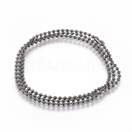 Stainless Steel Ball Chain Necklace Making MAK-L019-01D-B-1