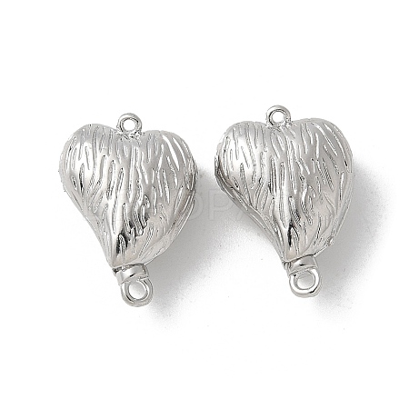 Brass Heart Box Clasps KK-U052-29P-1