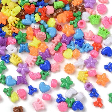 Opaque Acrylic Beads X-SACR-Q195-04-1