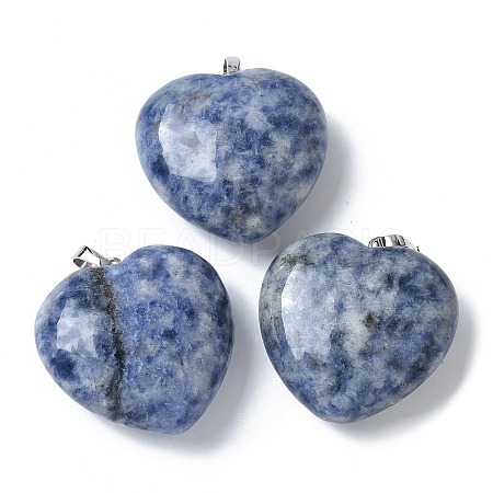 Natural Blue Spot Jasper Pendants G-A259-02P-08-1
