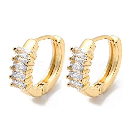Brass Micro Pave Clear Cubic Zirconia Hoop Earrings for Women EJEW-E295-13KCG-1