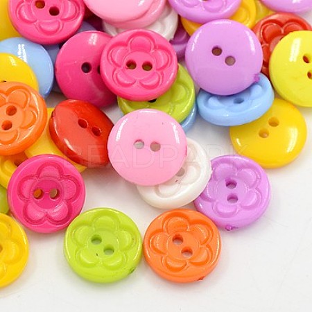 Acrylic Sewing Buttons for Clothes Design Y-BUTT-E083-F-M-1