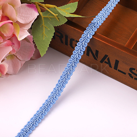 Polyester Centipede Braid Lace Trim OCOR-WH0019-04O-1