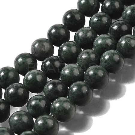 Natural Black Jade Beads Strands G-H067-A03-6MM-1