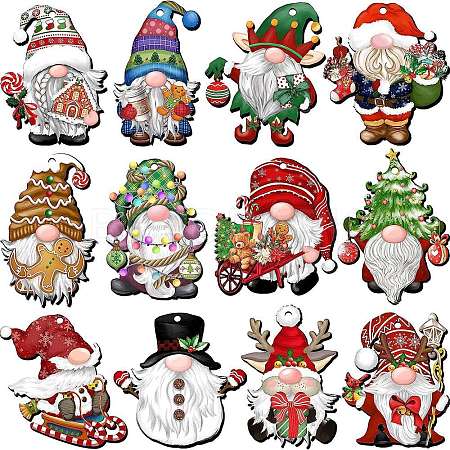 Christmas Theme Wood Pendants PW-WG6500E-01-1