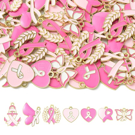 70Pcs 7 Styles Alloy Enamel Pendants FIND-CJ0007-41-1