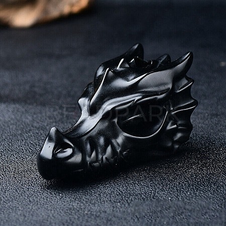 Natural Obsidian Ornament Home Desktop Decoration Craft PW-WG52939-09-1