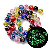Luminous Handmade Glod Sand Lampwork Beads Strands LAMP-B028-03R-10mm-1