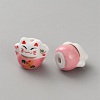 Handmade Printed Porcelain Beads PORC-WH0018-03D-2
