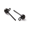 304 Stainless Steel Ball Stud Earring Findings X-STAS-G099-09B-4