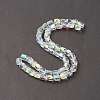 Electroplate Opaque Glass Beads GLAA-F108-10A-18-3