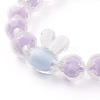 Transparent Acrylic Beads Stretch Bracelet for Kids BJEW-JB06507-6