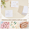 200Pcs Square Paper Earring Display Cards CDIS-ME0001-01A-4