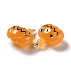 Halloween Pumpkin Transparent Resin Pendants RESI-B010-03A-3