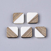 Resin & Walnut Wood Cabochons LS-RESI-S358-A-90G-1