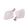 Natural Rose Quartz Pendants G-C110-05A-P-2